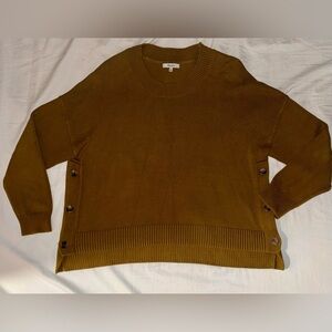 Madewell Women's Mustard Sweater with Button Details